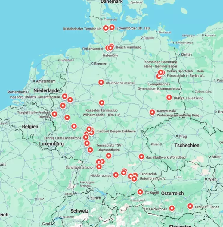 PARANET Referenzen Deutschlandkarte